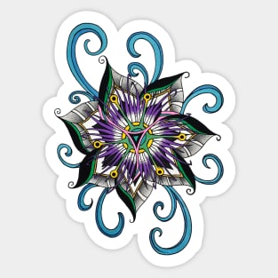 Space passiflora Sticker